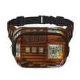 thumbnail image 1 of Balery Log Cabin Inside Mochila Cinturón para Mujeres y Hombres, Bolsa de Cintura Impermeable de Doble Capa con Correa, 1 of 9