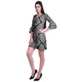 thumbnail image 3 of Moomaya Womens Imprimé Courte Robe Cloche Manches Robes pour les Femmes Vêtements d'Été Occasionnels, 3 of 6