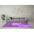 thumbnail image 3 of Ahgly Company Indoor Round Oriental Purple Industrial Area Rugs, 4' Round, 3 of 4