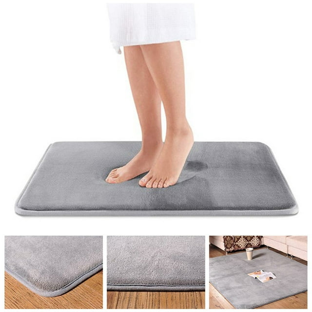 Carpet Accessory Absorbent Bath Mat with Memory Foam-Lilled Washable Rug for Bathroom and Convenience
