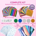 thumbnail image 3 of Kit de arte Klever Kits Foil Princess con 120 hojas de aluminio, 3 of 7