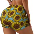 thumbnail image 2 of Vsdgher Sunflowers print Workout Shorts for Women Seamless Soft Smooth Gym Yoga Scrunch Active Exercise Fitness Shorts, 2 of 8