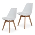 thumbnail image 1 of Sillas de Comedor Modernas con Asiento Acolchado de Diseño Minimalista Tipo Eames Pedestal - Sillas Ergonomicas Acojinadas con Estructura de Madera Ideales para Interior Set de 2 Piezas, 1 of 5