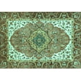 thumbnail image 1 of Ahgly Company Indoor Rectangle Persian Turquoise Blue Traditional Area Rugs, 6' x 9', 1 of 4