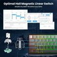 thumbnail image 4 of ATTACK SHARK X68 HE Rapid Trigger Keyboard Magnetic Switch with C01PRO Coiled Cable, 60% Wired 8KHz Magnetic Keyboard With 0.01mm RT Accuracy, Support RT/Snap Tap/DKS/MT/TGL, 4 of 10