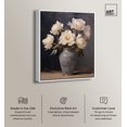 thumbnail image 2 of Flowers In Porcelain Vase Classical Canvas Wall Art by Art Remedy, White Floater Frame, 20"x24", 2 of 7