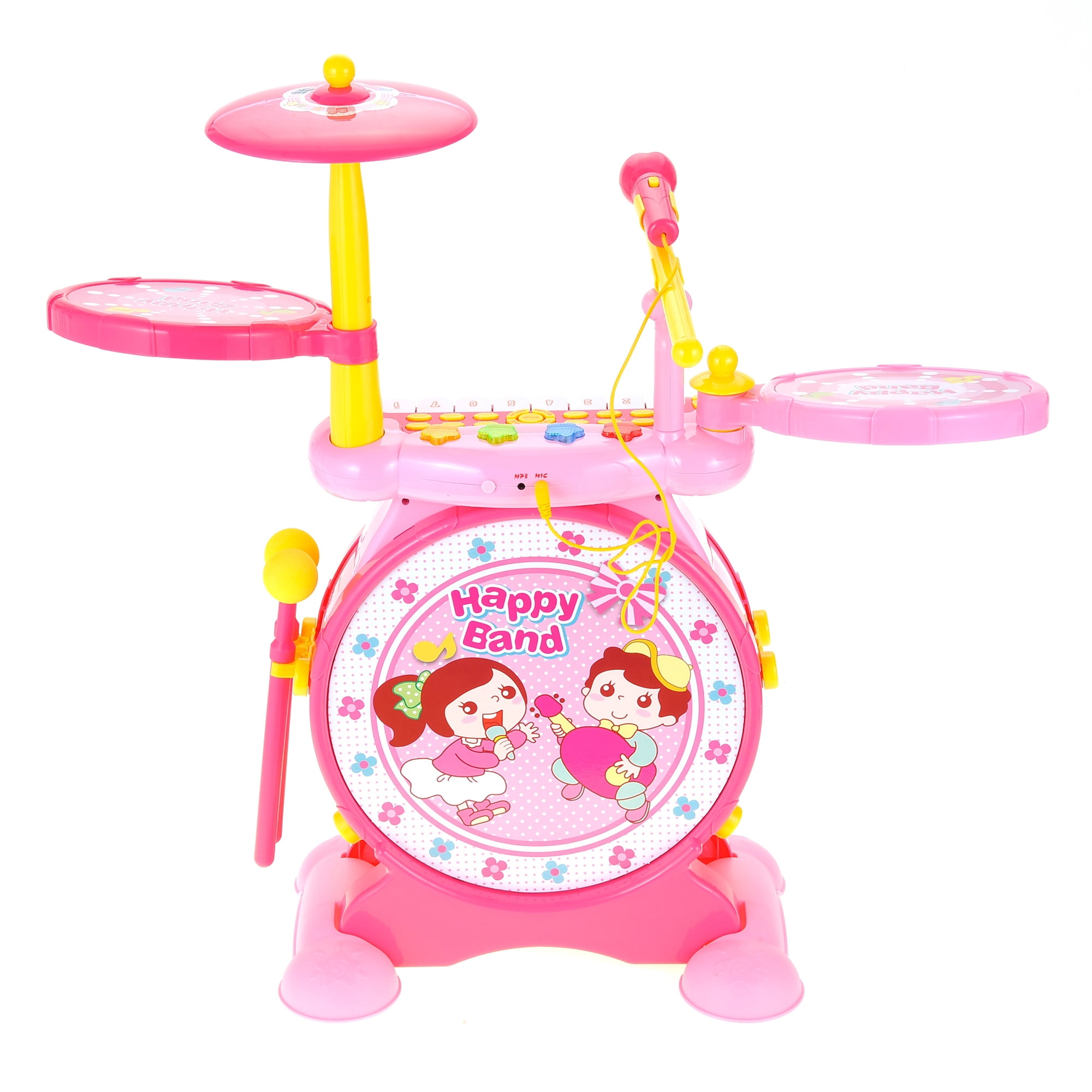 PlayWorld Keyboard & Drum Set with Children‚ÃÃÂ´s Musical Instruments (Pink)