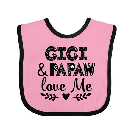

Inktastic Gigi and Papaw Love Me Gift Baby Boy or Baby Girl Bib