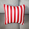 thumbnail image 3 of Cotton 1 Inch Stripe Decorative Throw Pillow/Sham Cushion Cover Red and White, 3 of 3