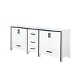thumbnail image 4 of White 72" Bath Vanity With Storage Space - Solid Wood, E0 Plywood, 2 Cabinets, 5 Drawers, Soft Close, Effortless Setup Cabinet Interior Close Design, 4 of 4