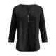 thumbnail image 4 of Camiseta de Cuello en V Botones Casuales de Manga Larga de las Mujeres, Botones de Poliéster Suaves para Otoño Invierno, 4 of 9