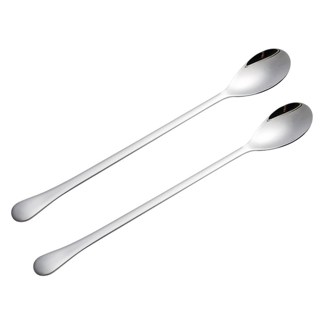 Stainless Steel Long Handle Spoon, Mirror-Polished Stirring Spoon, Dishwasher-Safe Seasoning Spoon, Rounded Edge Coffee Spoon, and Durable Baby Food Spoon