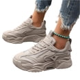 thumbnail image 3 of Womens Sneakers Low-top Breathable Solid Color Mesh Sneakers for Women Lace Up Platform Casual Comfortable Trainers Fashion Versatile Candy Color, 3 of 5