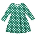 thumbnail image 3 of Kiijoy Toddler Girls Polka Dots Print Long Sleeve Dress Casual Crew Neck T-Shirt Dress, Sizes 3-11, 3 of 3