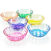 SCANDINOVIA - 46 oz Unbreakable Premium Salad or Pasta Bowls - Set of 6 - Tritan Plastic - BPA Free - Dishwasher Safe