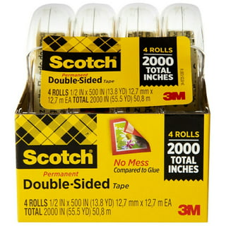 Scotch Indoor Mounting Tape, 0.75-in x 350-in, White, Holds up to 10 lbs,  2-Rolls, ships in e-ecommerce packaging