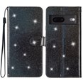 thumbnail image 1 of Compatible avec Google Pixel 7 Étui Portefeuille Pailleté avec Poche pour Carte et Rabat, 1 of 5