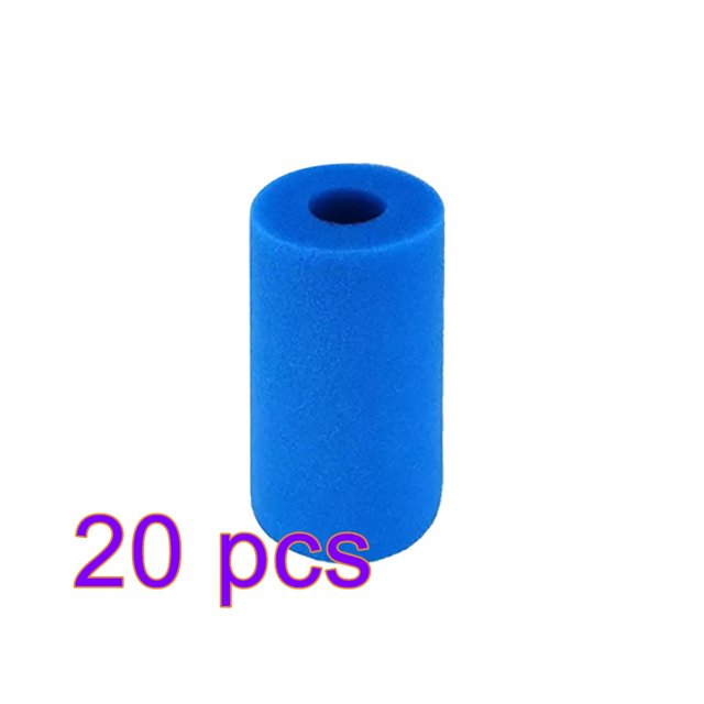 Filtre à Eau pour Piscine en Mousse Réutilisable Lavable Colonne Filtrante Accessoire, 20x10cm
