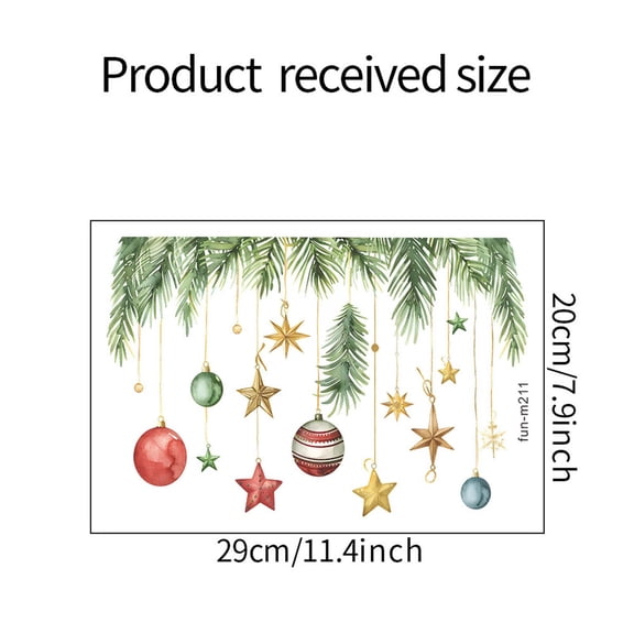 Virelaxpo Christmas Holiday Decorative Stickers for Toilet and Bathroom Featuring Star Hanging Lamp and Pine Tree Designs Easy to Apply No Tools Needed for Festive Home Decor