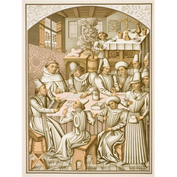 Posterazzi DPI1857994LARGE Règlement des Comptes par la Confrérie de Charite-Dieu & Notre-Dame de la Récupération de Rouen en 1466 19ème Siècle 2 Poster Print, Grand - 24 x 32