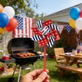 thumbnail image 4 of Ohmyroo 13.77 Inch Patriotic Windmill Star Striped Pinwheel Plastic Spinner For Yard Garden Summer Celebration, 4 of 6