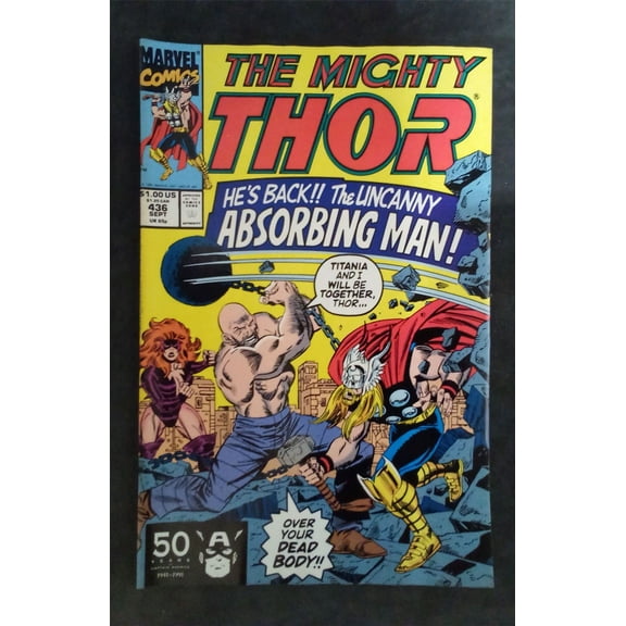Pre-Owned The Mighty Thor #436 1991 Marvel Comics Comic Book