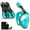 GREEN-S-1, variant on Greatever Mask Fins Snorkeling Gear for Adults, Full Face Snorkel Mask & Adjustable Swim Fins Snorkel Set, Panoramic View Snorkel Mask Dry Top Anti-Fog Anti-Leak GR-S