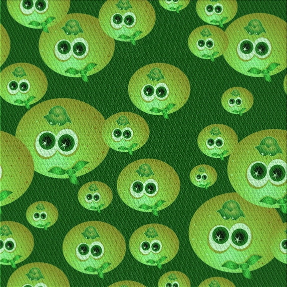 Ahgly Company Indoor Square Patterned Green Area Rugs, 7' Square