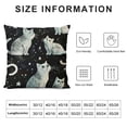 thumbnail image 5 of SHANXI Halloween Pillowcase Halloween Pillow Cover White Cat Design Faux linen, Black Pillow,Halloween decorations for Home,Living room,bed room Fall Pillow Cover Square 18x18in, 5 of 5