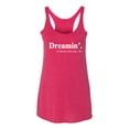 thumbnail image 2 of Dreamin' Dr Martin Luther King Jr. 1963 Tri-Blend Racerback Tank Top, Shocking Pink, X-Large, 2 of 3