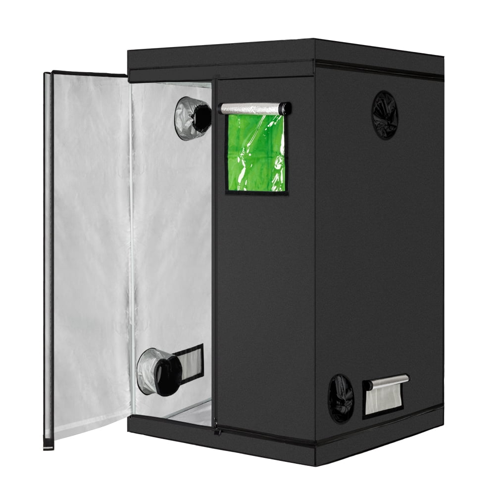 VEVOR 2x4 Grow Tent, 48'' x 24'' x 72'', High Reflective 2000D Mylar Hydroponic Growing Tent with Observation Window, Tool Bag and Floor Tray for Indoor Plants Growing