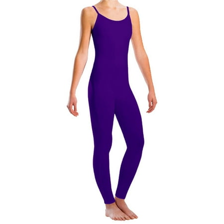 Motionwear Women's Bound Camisole Unitards Petite PURPLE