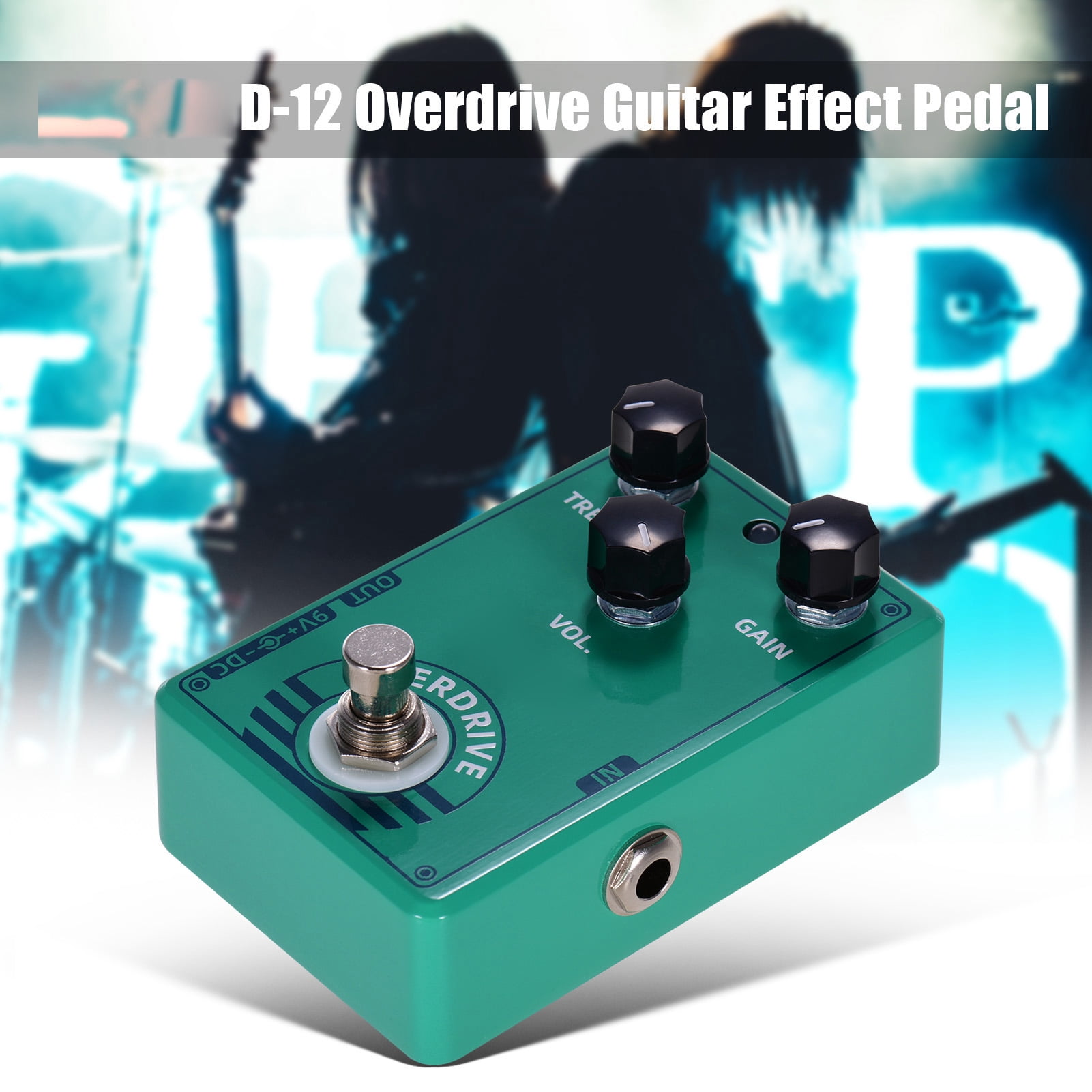 For Electric Guitar For Dolamo D-12 Overdrive Guitar Effect Pedal with Treble Gain Volume Controls True Bypass Design for Electric Guitar