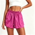 thumbnail image 5 of Qgtaibl Womens Plus Size Athletic Shorts Elastic Waist Drawstring Running Shorts with Pockets Summer Lightweight Loose Fit Workout Shorts for Gym Yoga Hot Pink XL, 5 of 5