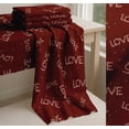 thumbnail image 6 of Soimoi Red Cotton Voile Fabric Triangle & Floral Love Text Printed Craft Fabric by the Yard 42 Inch Wide, 6 of 7