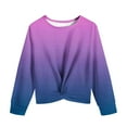 thumbnail image 6 of Gpaecead Girls Sweatshirt Long Sleeve Gradient Print Crewneck Pullover Sweatshirts for Teen Girls 3 Years Purple, 6 of 6