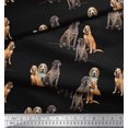 thumbnail image 4 of Soimoi Polyester Crepe Fabric Beagle,Cane Corso & English Cocker Spaniel Dog Print Fabric by The Yard 42 Inch Wide, 4 of 5