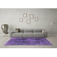 thumbnail image 3 of Ahgly Company Indoor Square Oriental Purple Industrial Area Rugs, 5' Square, 3 of 4