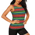 thumbnail image 2 of Picia Mexican Leopard Serape Blanket Stripes Pattern Women's Workout Tank Top,Breathable Activewear,Slim Fit Athletic Top,Versatile Workout Moisture-wicking top-Large, 2 of 7