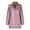 Pink, variant on Fesfesfes Fashion Women Flannel Jacket Long Sleeve Fall Open Front Loose Hooded Zipper Solid Blouse Coat Tops