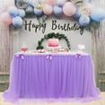 thumbnail image 2 of Table Tutu Skirt Home Textile Wedding Events Party Dining Decorations,Table Dress Birthday Party Halloween Dessert Table Solid mesh Pleated Table Cloth,280*76cm, 2 of 5