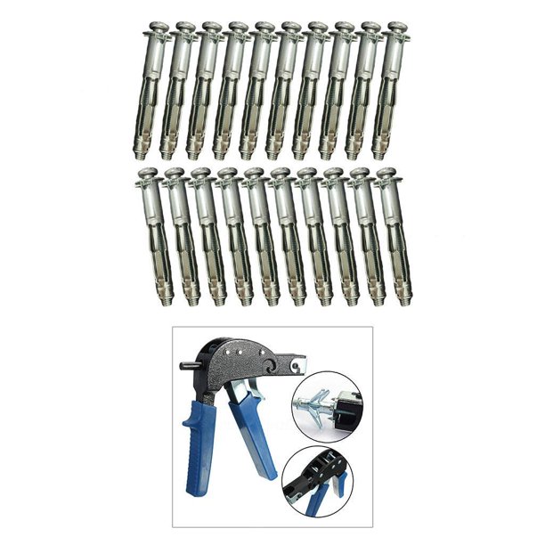 Hollow Wall Anchor Kit Plasterboard Drywall Cavity Plug Dowel For