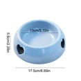 thumbnail image 3 of Dog Bowl C-Shaped Wide Feeding Bowl • Anti-Tip Plastic Pet Food Dish • Slip-Resistant Rubber Base • Pink Blue Gray • 17.5x13x5.8cm Durable Dishwasher, 3 of 6