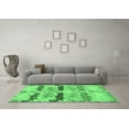 thumbnail image 3 of Ahgly Company Indoor Square Abstract Emerald Green Modern Area Rugs, 7' Square, 3 of 4