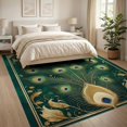 thumbnail image 3 of ODIKA Bathroom Vintage Watercolor Plume Ornate Classical Border Ornamental Non-Slip Chair-Friendly for Dining Room, Large Office, Lounge, 3 of 7