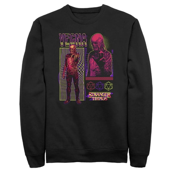 Netflix Men's Stranger Things Vecna Evil Villain Sweatshirt Black Large