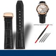 thumbnail image 3 of Correa de reloj MAURICE LACROIX Eliros de piel de vaca suave de 20 a 22 mm con hebilla plegable, correa de piel auténtica negra, marrón y azul, accesorios para hombre, 3 of 5