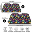 thumbnail image 3 of Haiem Colorful Dinosaur Car Windshield Sun Shade - Blocks UV Rays Sun Visor Protector, Sunshade to Keep Your Vehicle Cool, Universal Fit SUV Van Sedan-Medium, 3 of 7