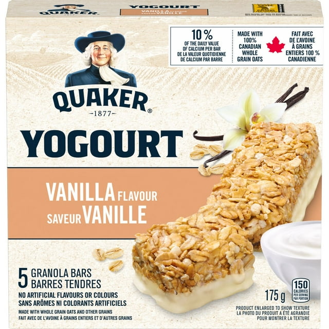 Quaker Yogourt Vanilla Granola Bars 5 Bars