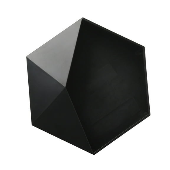 KAKOWELY Hexagon Shape Wall Floating Shelves Plastic Black For Bedroom 1Pcs 10 x 8.7 x 3.3in